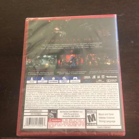 PlayStation New Sealed PS4 Doom Game - Picture 2 of 2